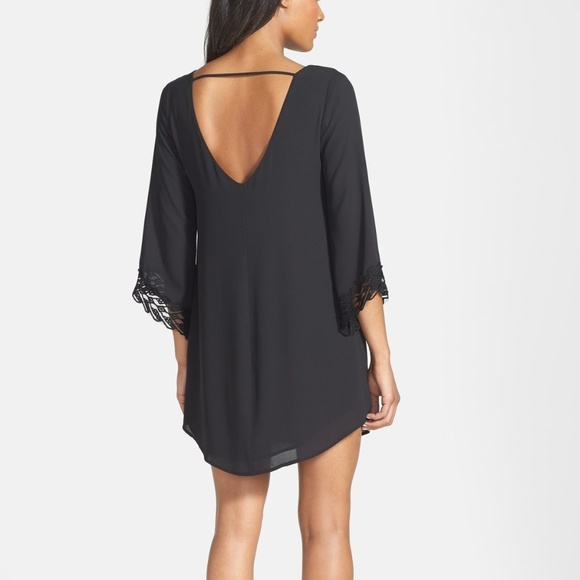 Anthropologie Dresses & Skirts - ASTR Anthro Chiffon Lace Trim Shift Dress Tunic XL